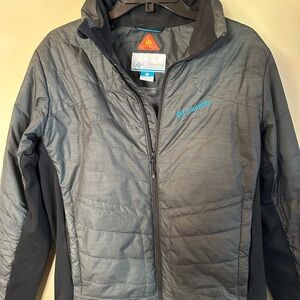 Columbia Gray Jacket with Blue Logo